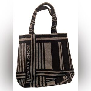 Liberty of London Jacquard/Cotton Building Tote Bag Black.
